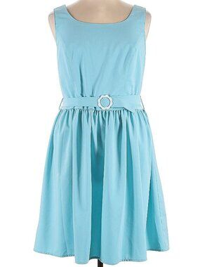 Rock Steady Baby Blue Dress with Buckle